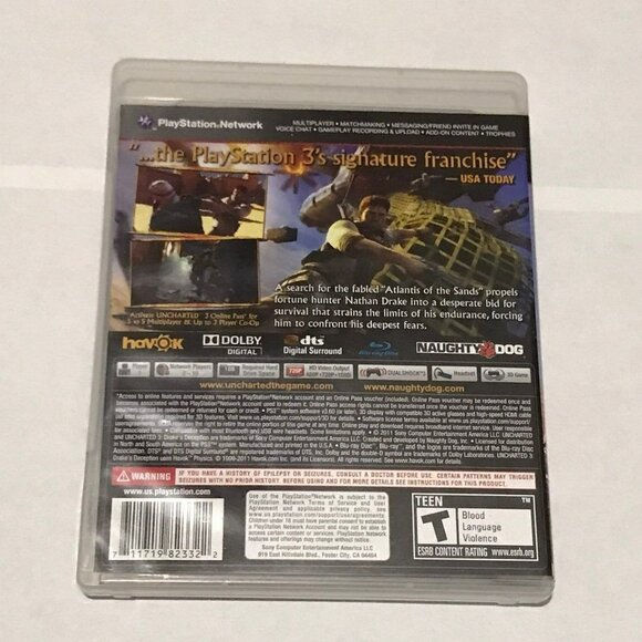 PS3 Uncharted 3 Drake's Deception CIB Mint Playstation 3 - Picture 2 of 4